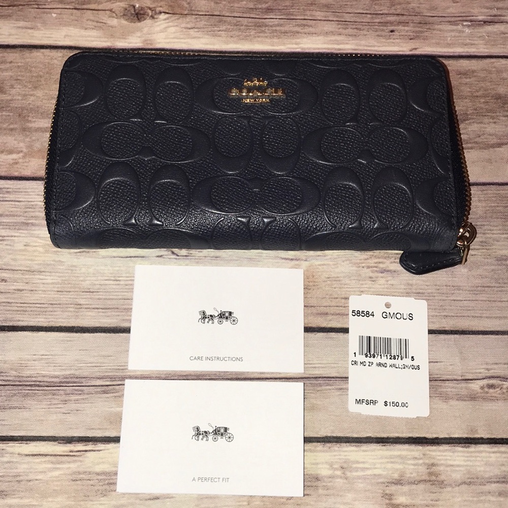Coach zip around wallet